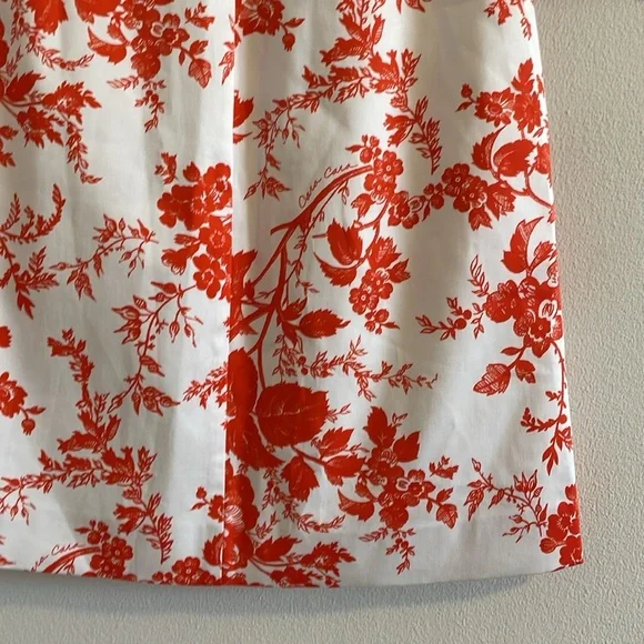 Cara Cara Belinda Dress Women’s Size 0 Mini Tomato Vintage Floral White NWT‎